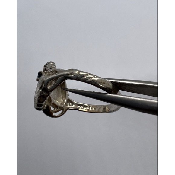 925 STERLING SILVER SAPPHIRE RING  SIZE 4.5 - Picture 9 of 9